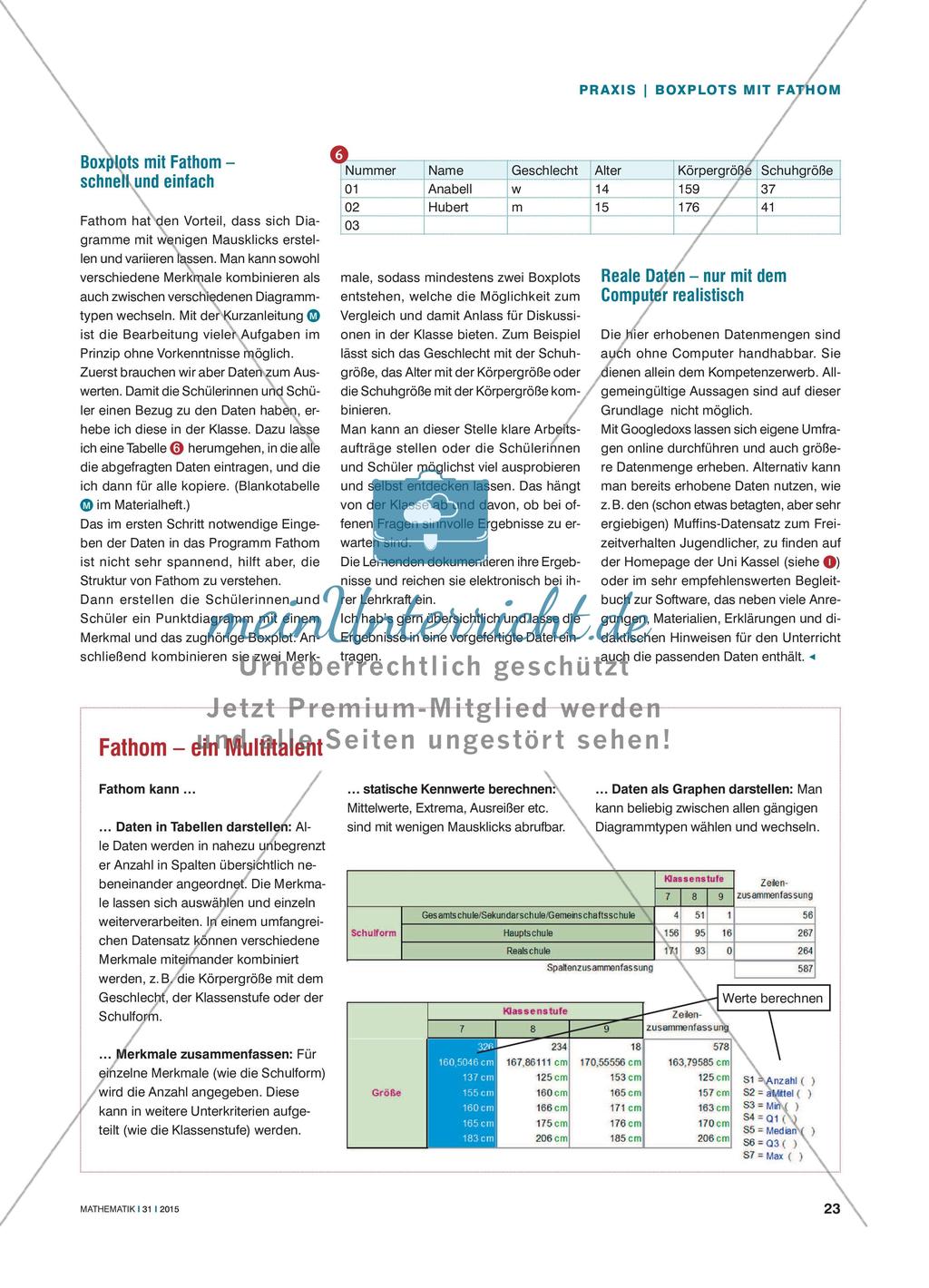 Wie die Daten in die Box kommen - Daten auswerten mit der Software Fathom Preview 4
