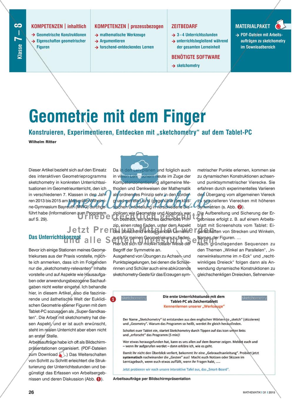 Geometrie mit dem Finger - „sketchometry“ auf dem Tablet-PC Preview 1