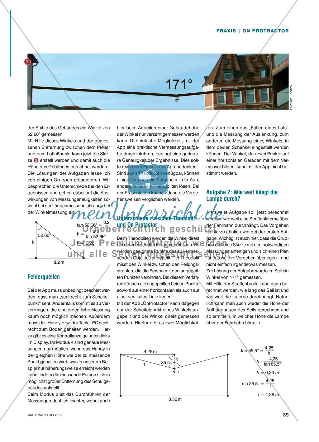 Der Theodolit im Handy - Vermessungen im Gelände mit der App „OnProtractor“ Preview 2