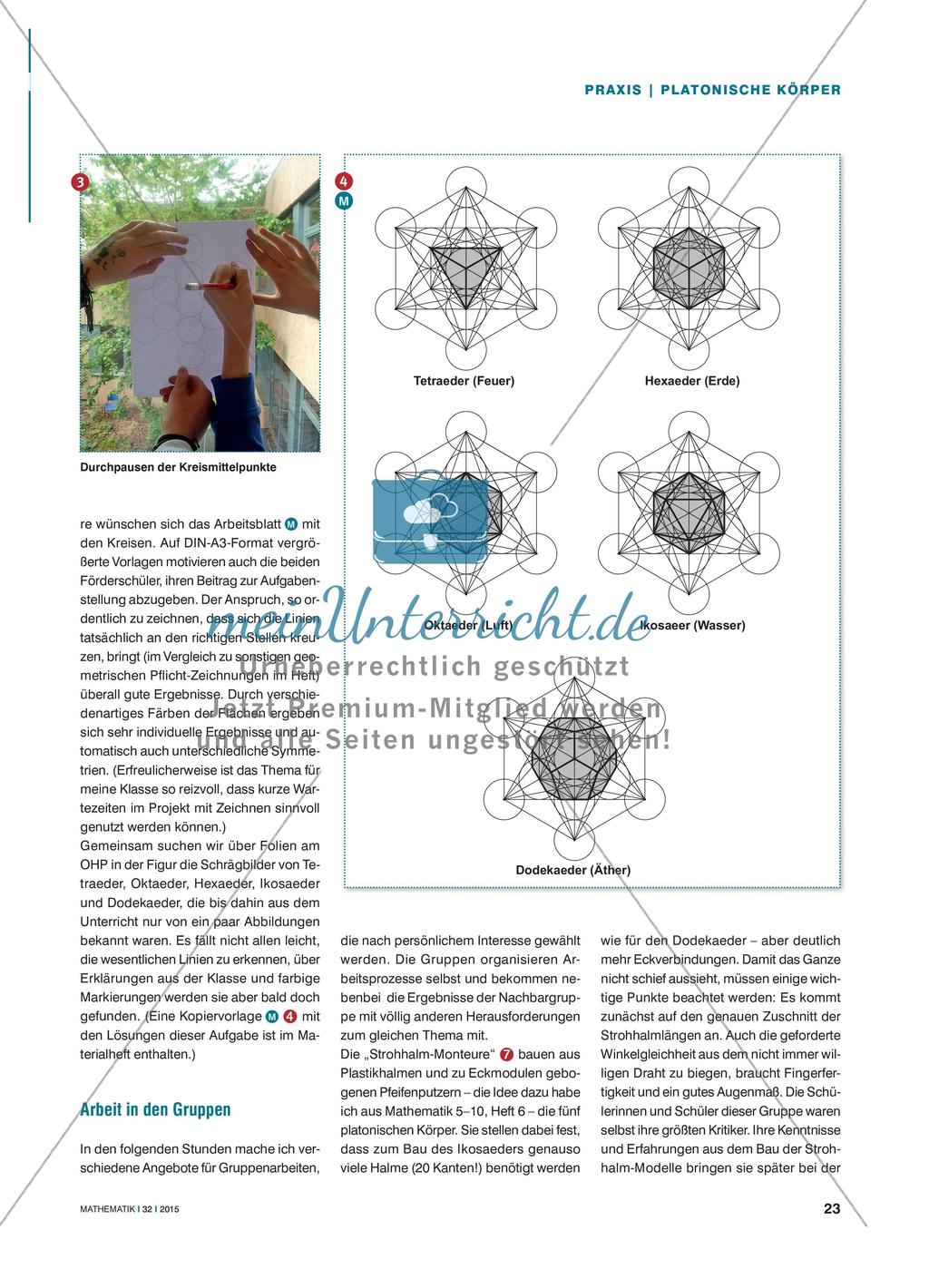 Platonische Körper - Geometrische Begriffsbildung, Kunst und Inklusion in einem Projekt Preview 2