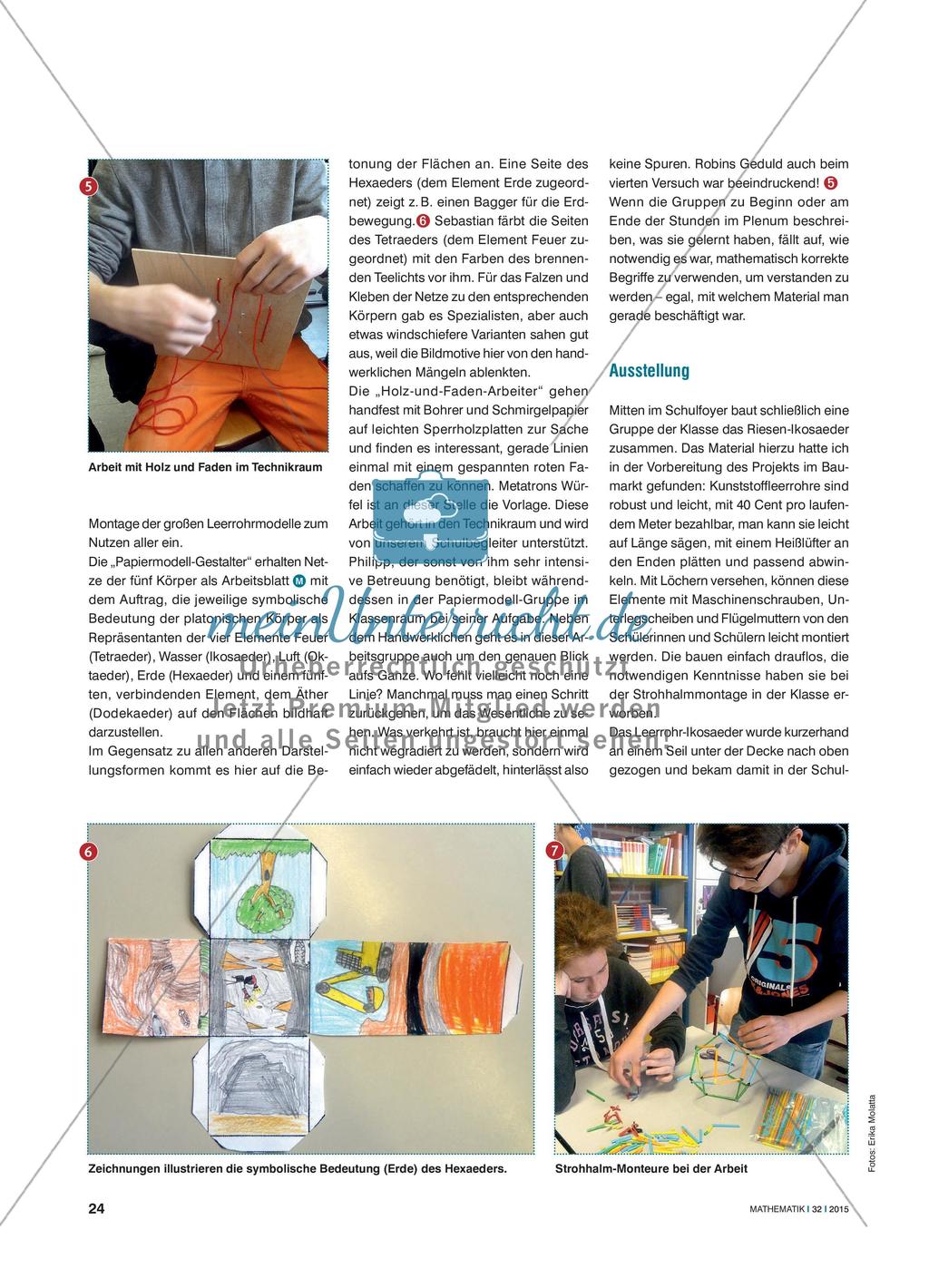 Platonische Körper - Geometrische Begriffsbildung, Kunst und Inklusion in einem Projekt Preview 3