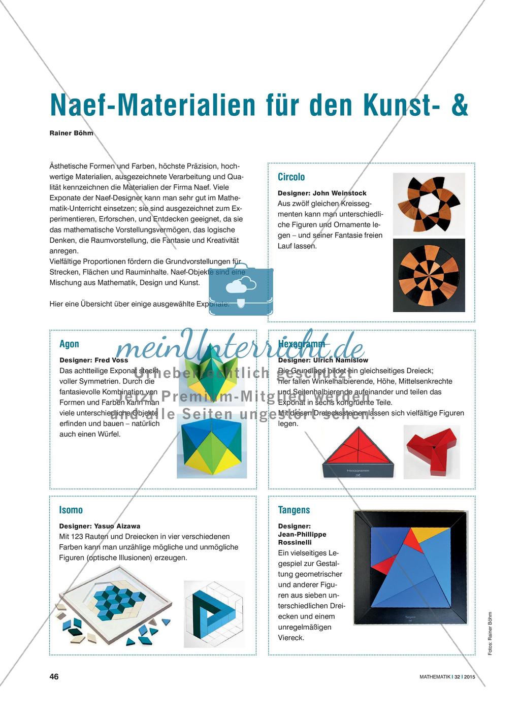 Naef-Materialien für den Kunst- & Mathematikunterricht Preview 1