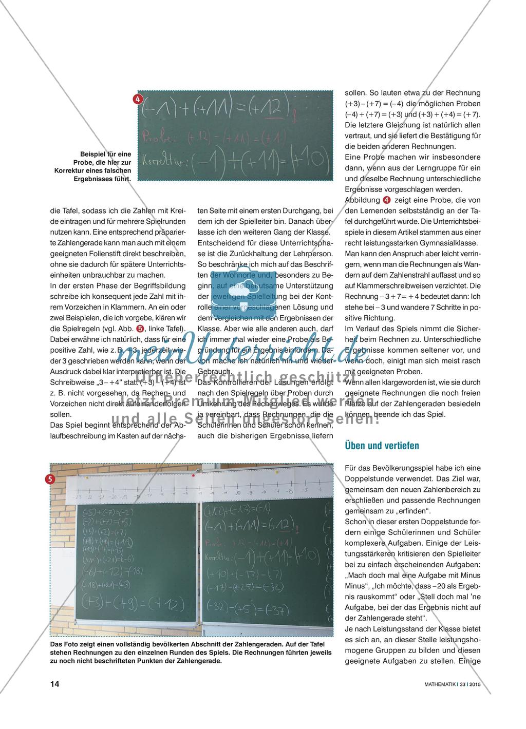 Die Bevölkerung der Zahlengeraden - SuS „erfinden“ das Rechnen mit den ganzen Zahlen Preview 3