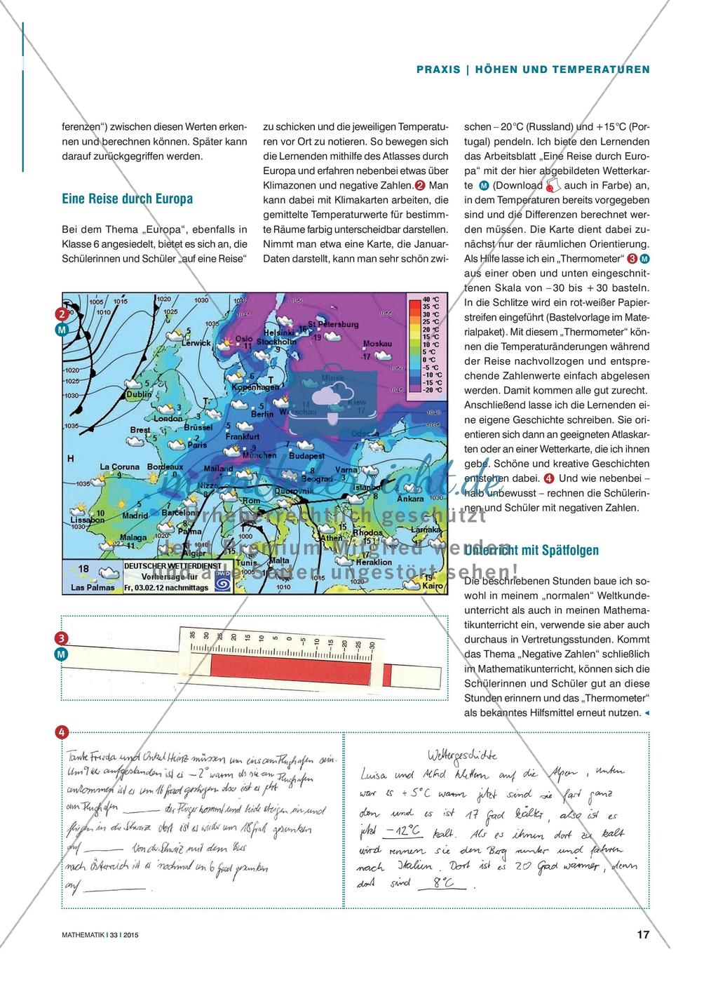Die tiefste Tiefe nach oben klappen - Negative Zahlen im Fach Geographie Preview 2