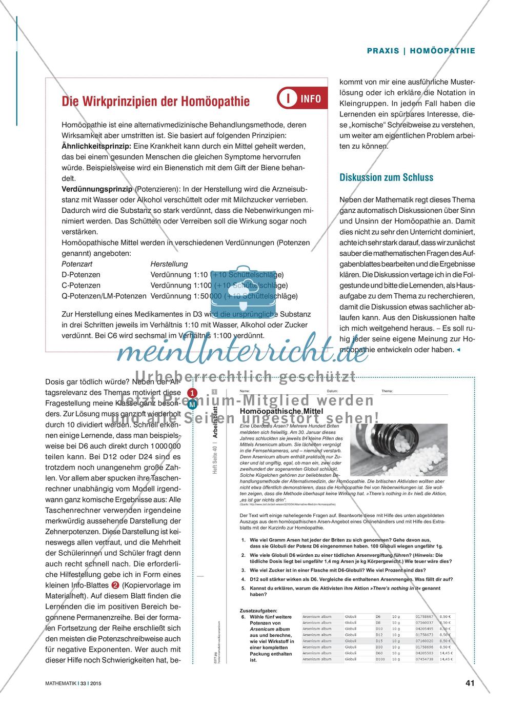 Wenig genug - Negative Potenzen am Beispiel homöopathischer Verdünnungen Preview 2
