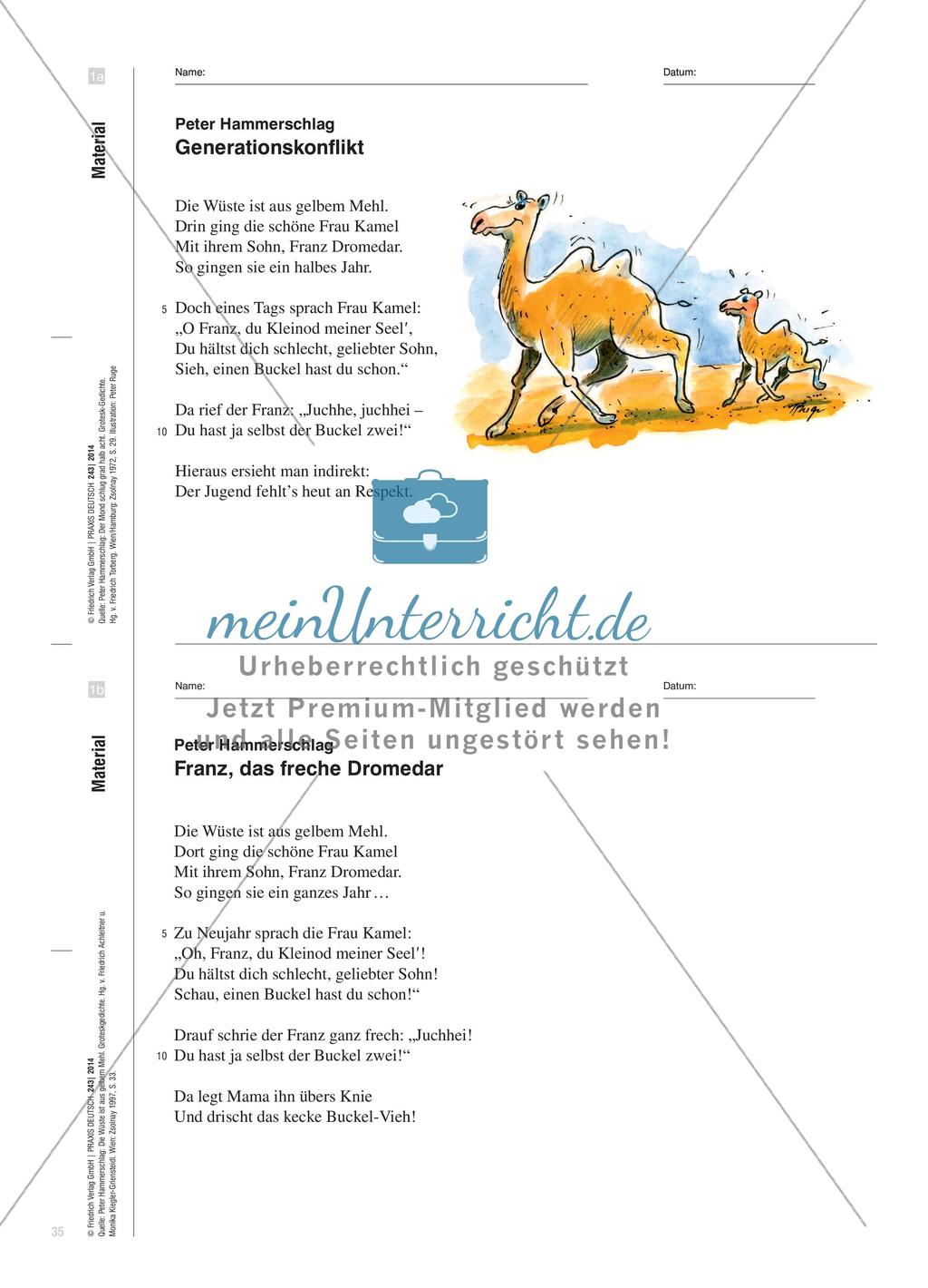 Komik und Tragik in Groteskgedichten von Peter Hammerschlag Preview 3