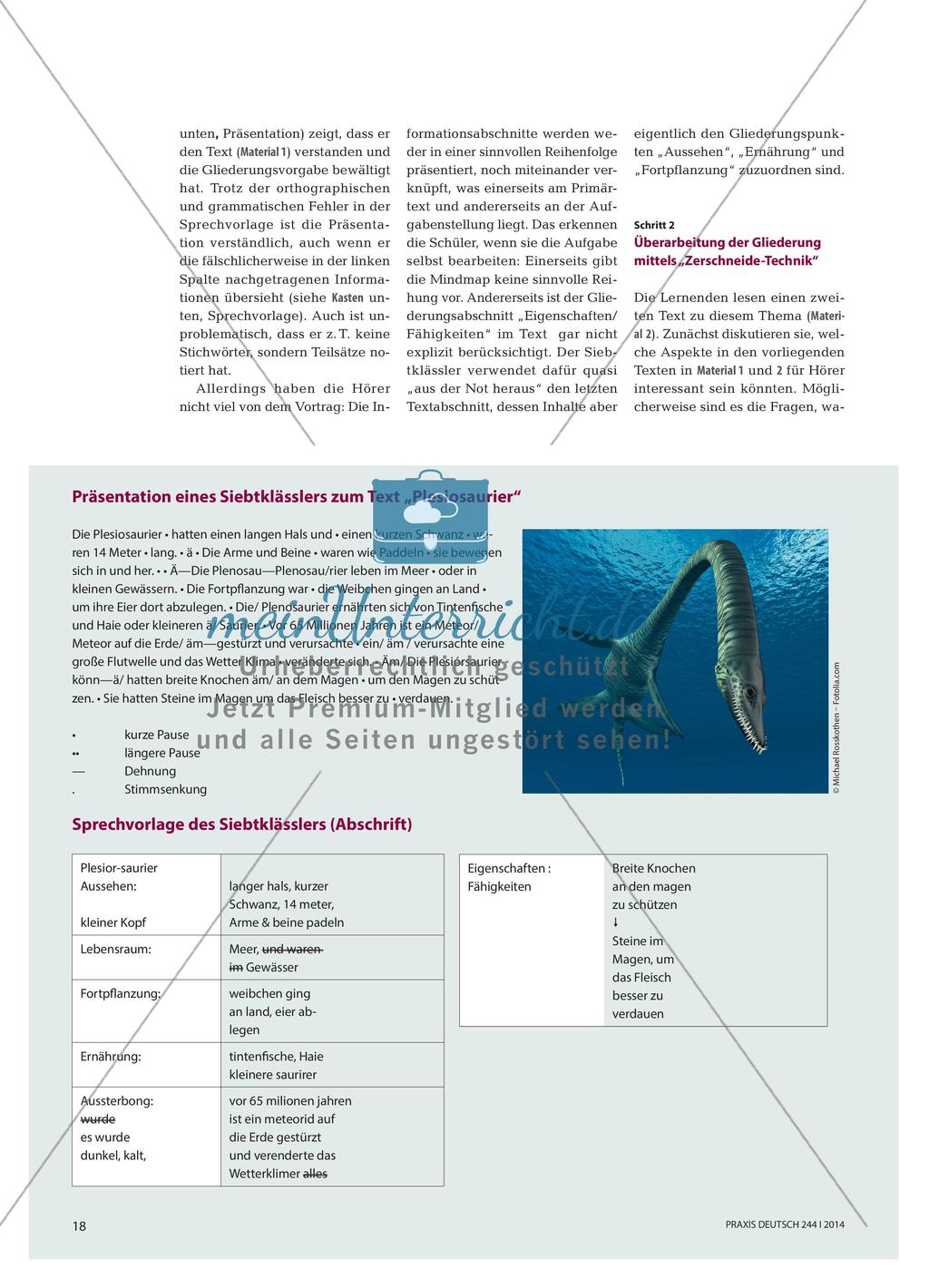 Mehrere Primärtexte – eine Sprechvorlage: Präsentationsinhalte gliedern Preview 2