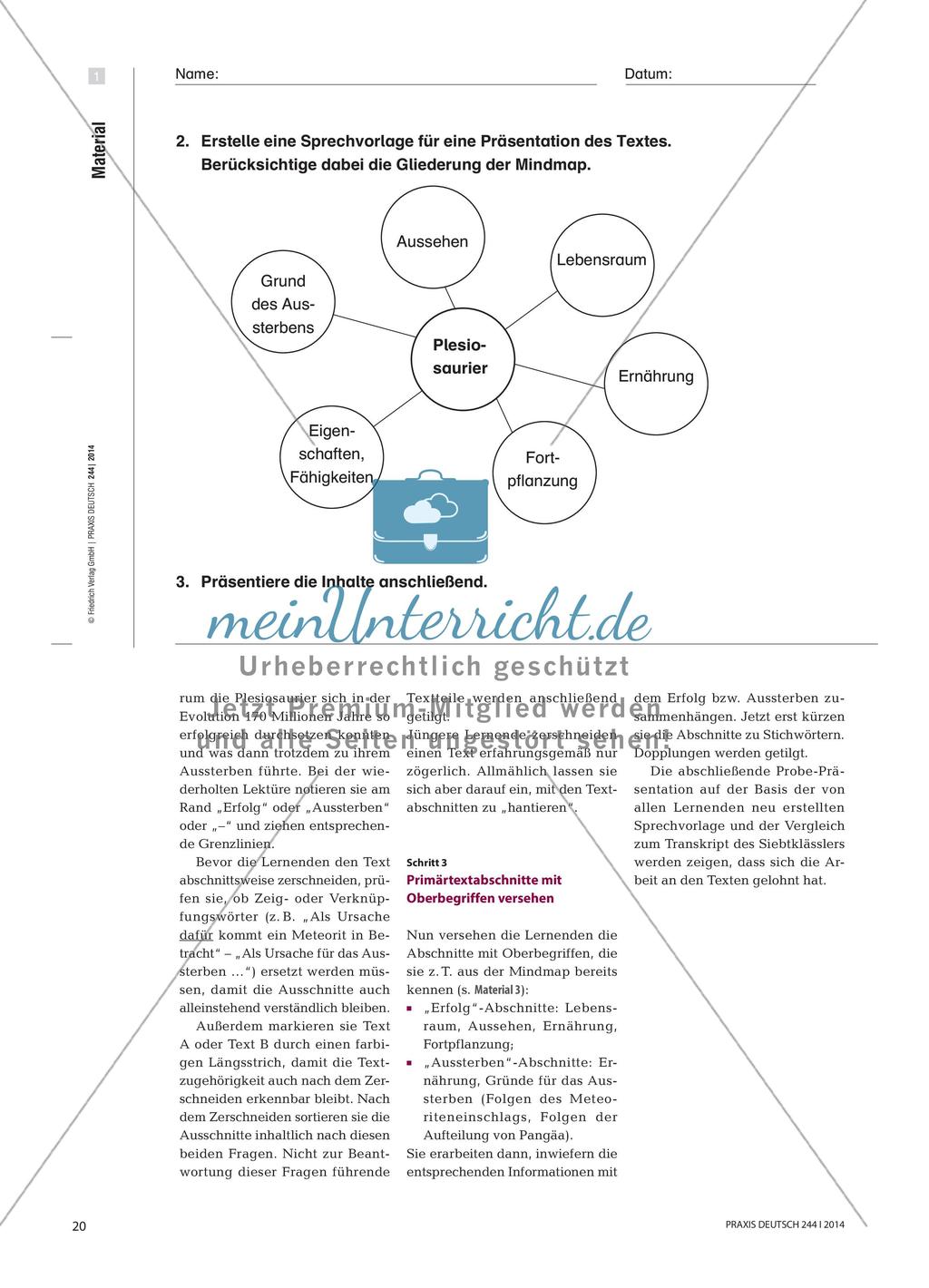 Mehrere Primärtexte – eine Sprechvorlage: Präsentationsinhalte gliedern Preview 4