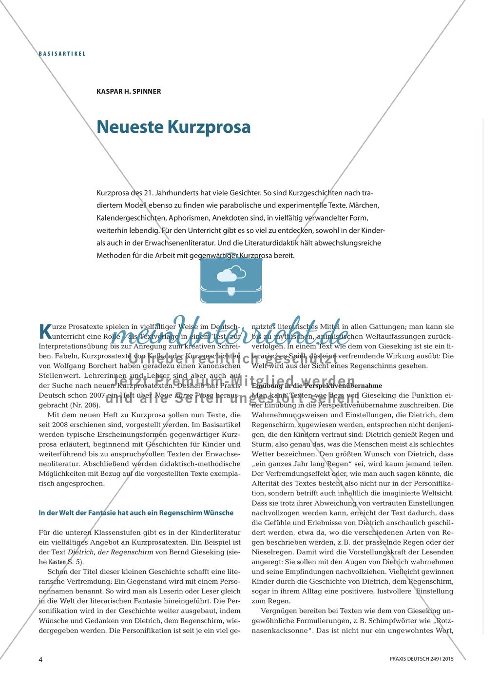 Neueste Kurzprosa Preview 1