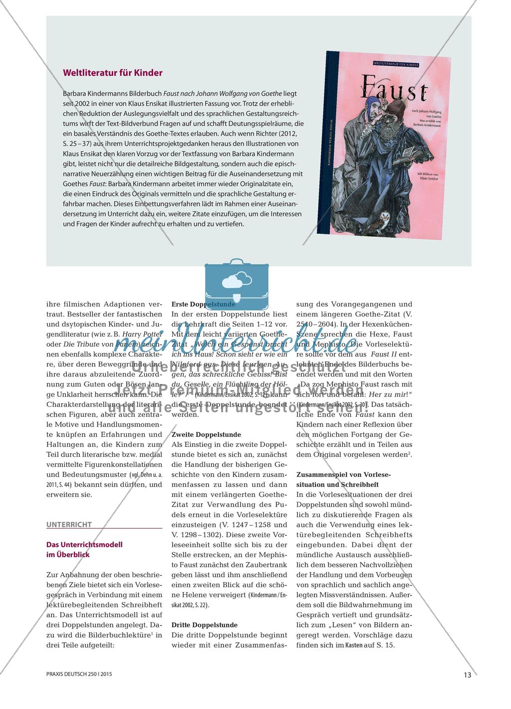 Textwelten und Bilderfluten - Kinder „erschreiben“ sich ein erstes Textverständnis von Goethes Faust Preview 2