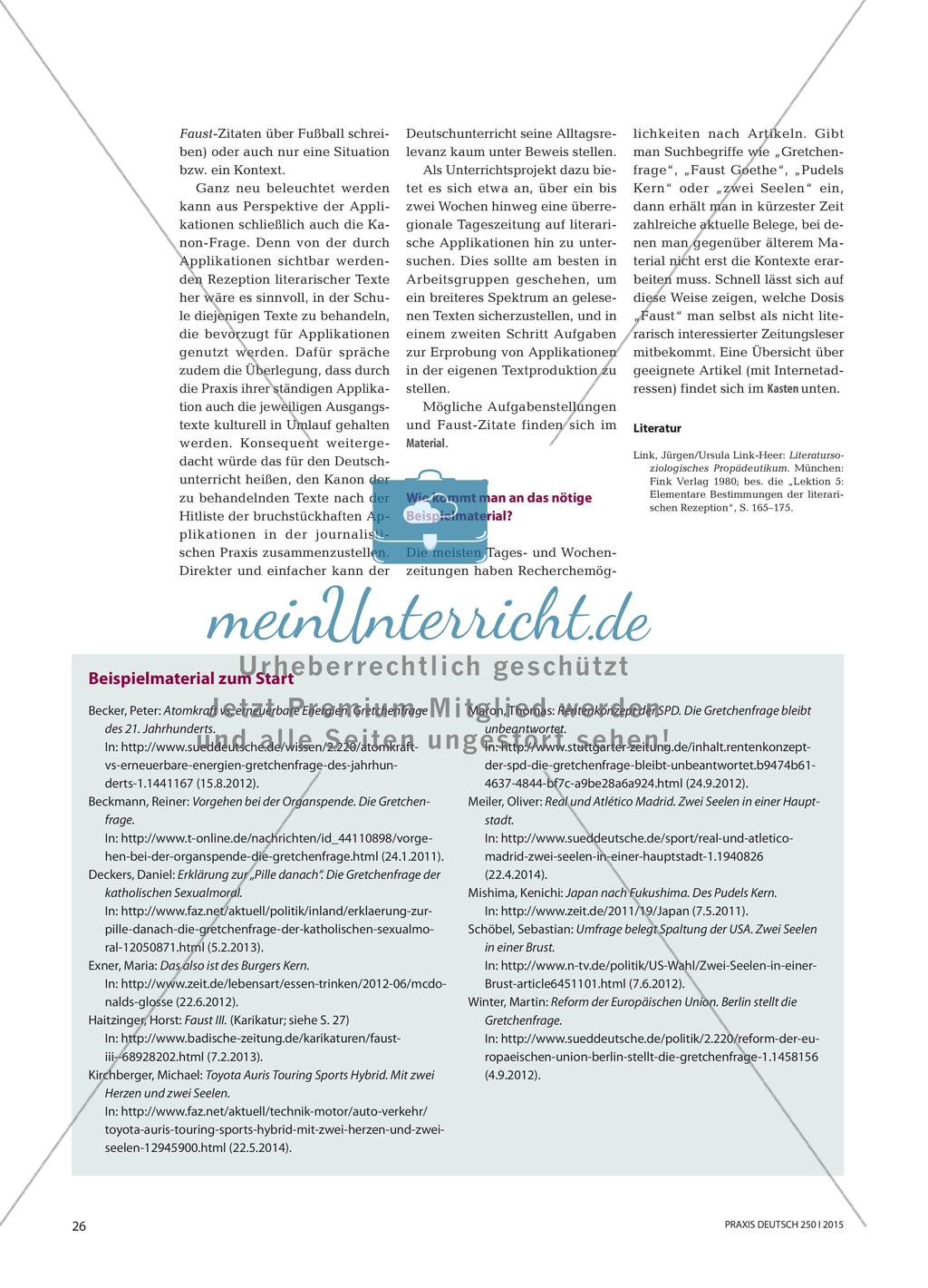 Faust-Applikationen - Journalistische „Bruchstücke“ aus dem Faust entdecken Preview 2