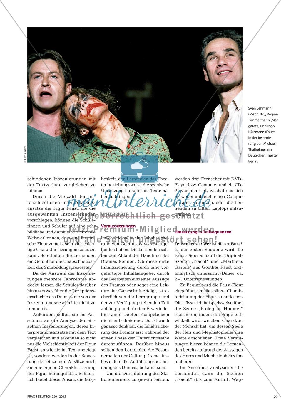 Theatrale Interpretationen der Faust-Figur im Vergleich Preview 2