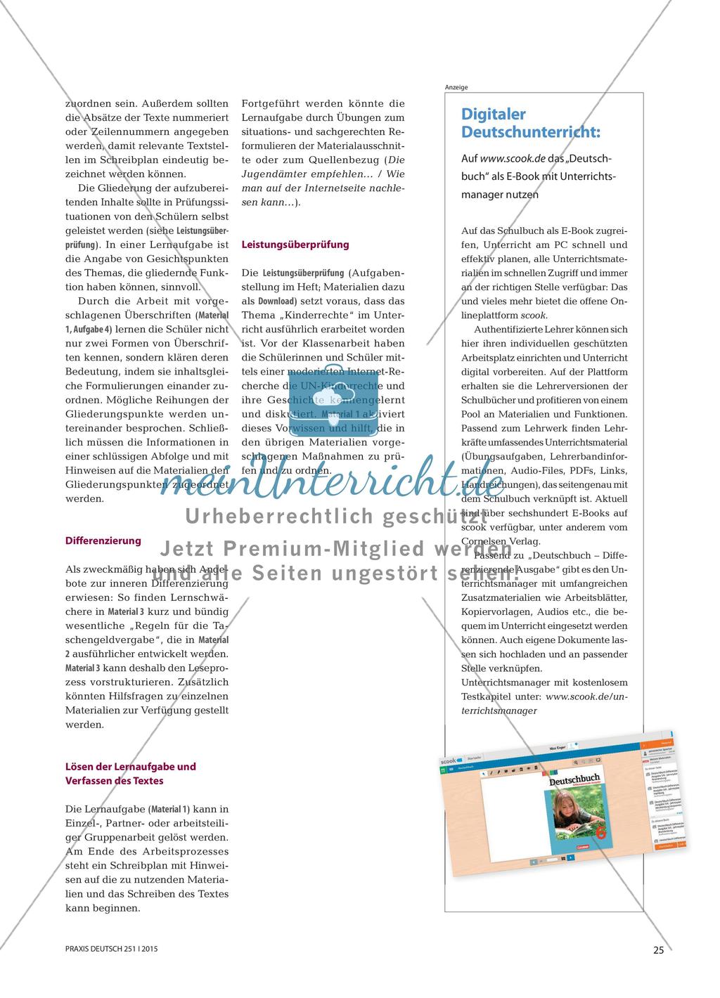 Über Taschengeldfragen informieren Preview 3