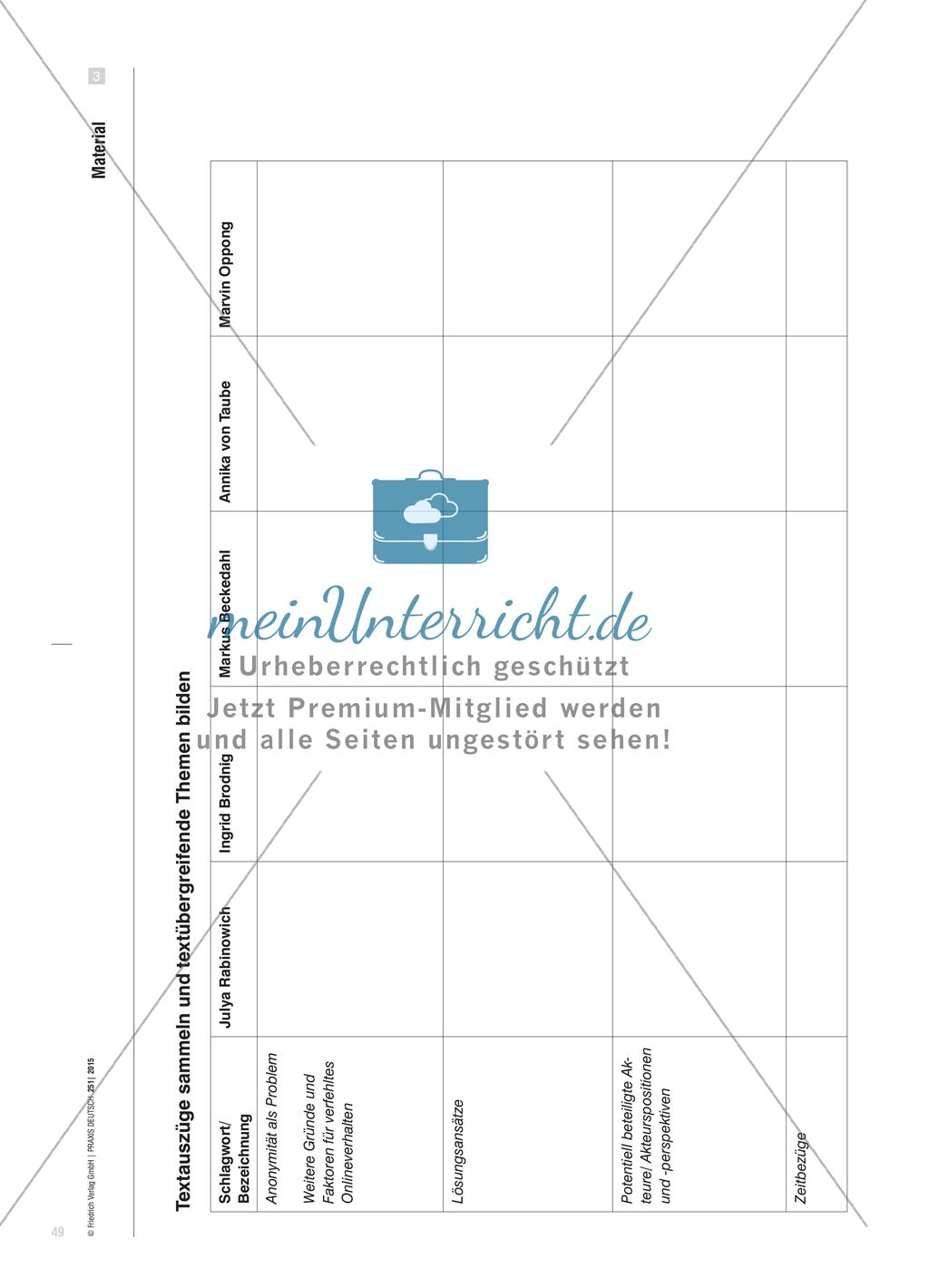 Wie hängt das zusammen? - Suchen und Finden textübergreifender Themen beim Schreiben zu mehreren Quellen Preview 8