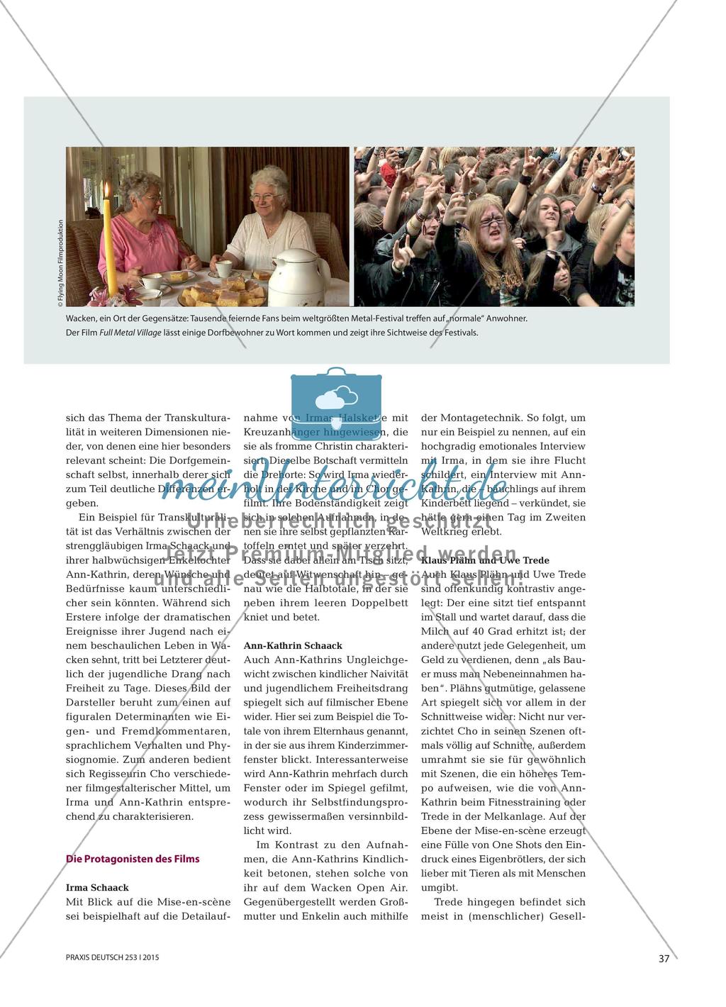 „Wacken rules!“ - Darstelleranalyse am Beispiel des Films Full Metal Village Preview 2