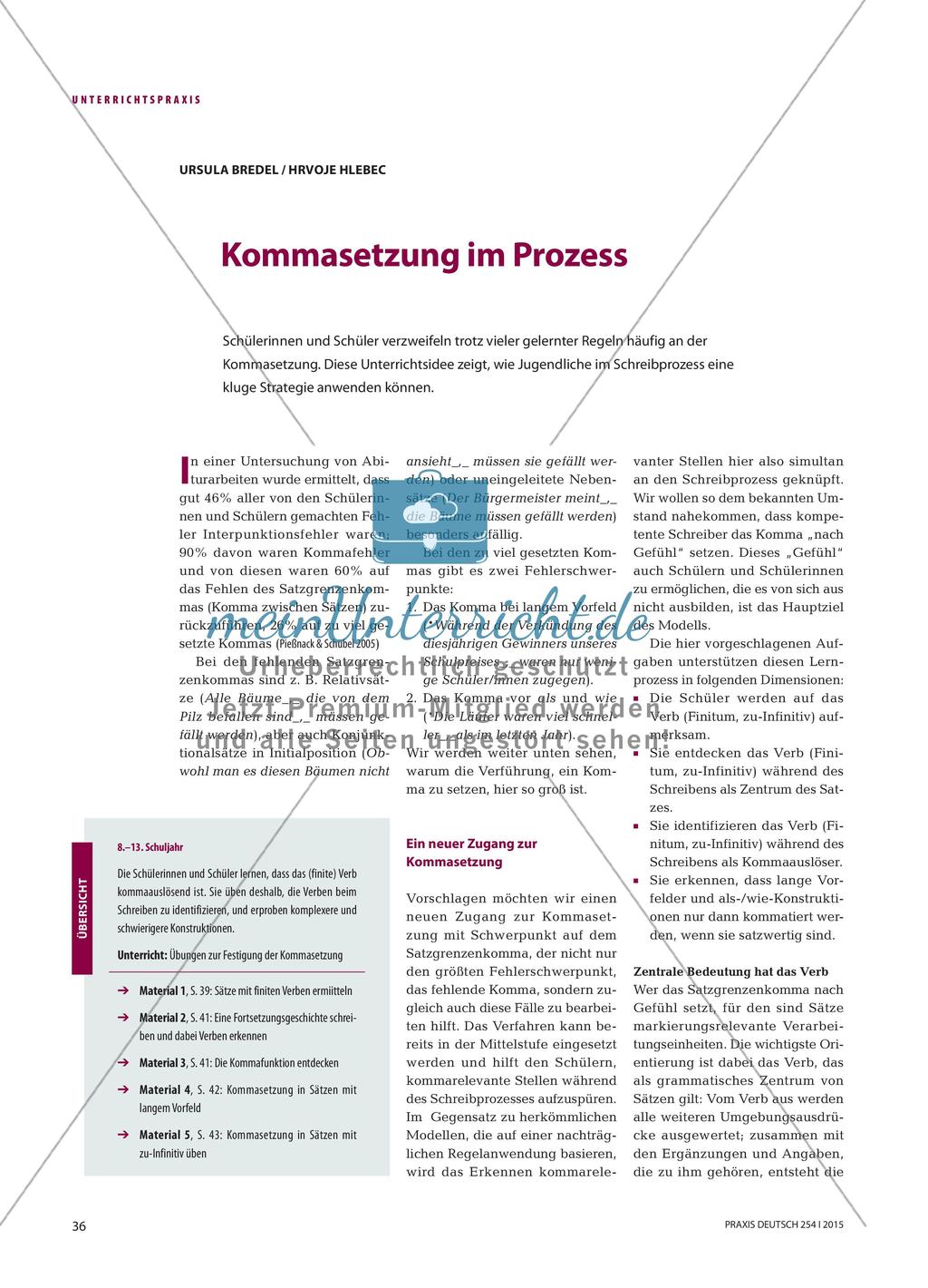 Kommasetzung im Prozess Preview 1