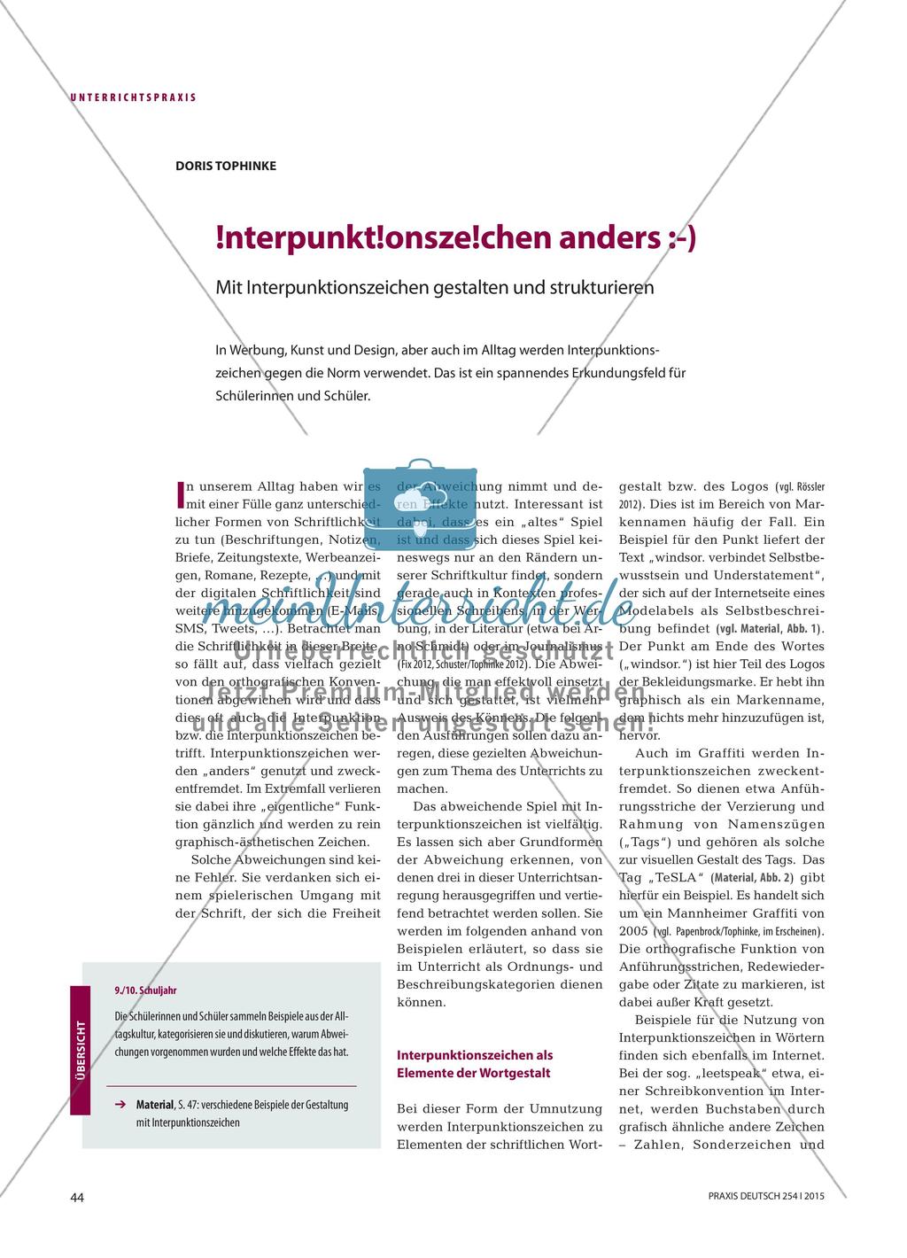 !nterpunkt!onsze!chen anders :-) - Mit Interpunktionszeichen gestalten und strukturieren Preview 1