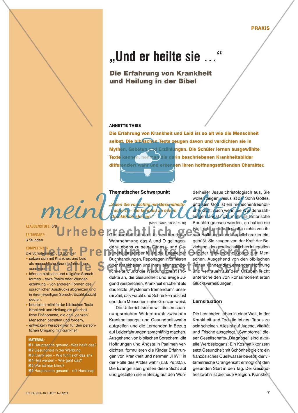 Krankheit und Heilung in der Bibel Preview 1