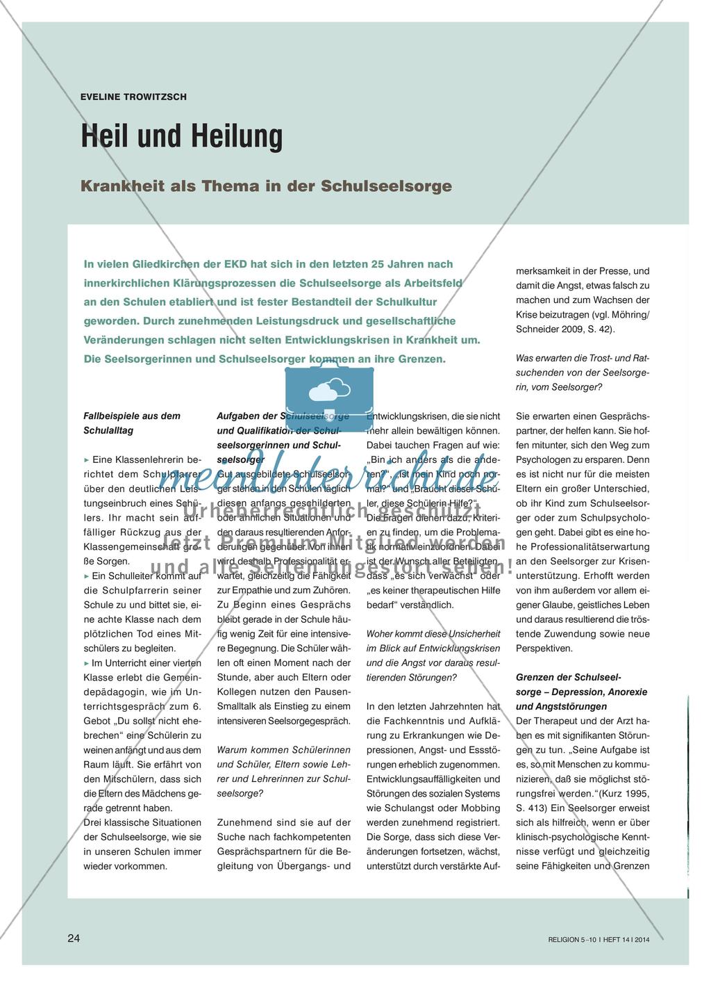 Schulseelsorge: Krankheit Preview 1