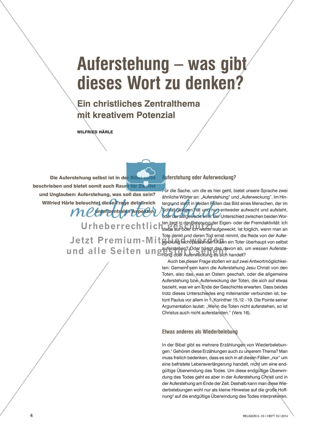Auferstehung: Denkanstöße Preview 1