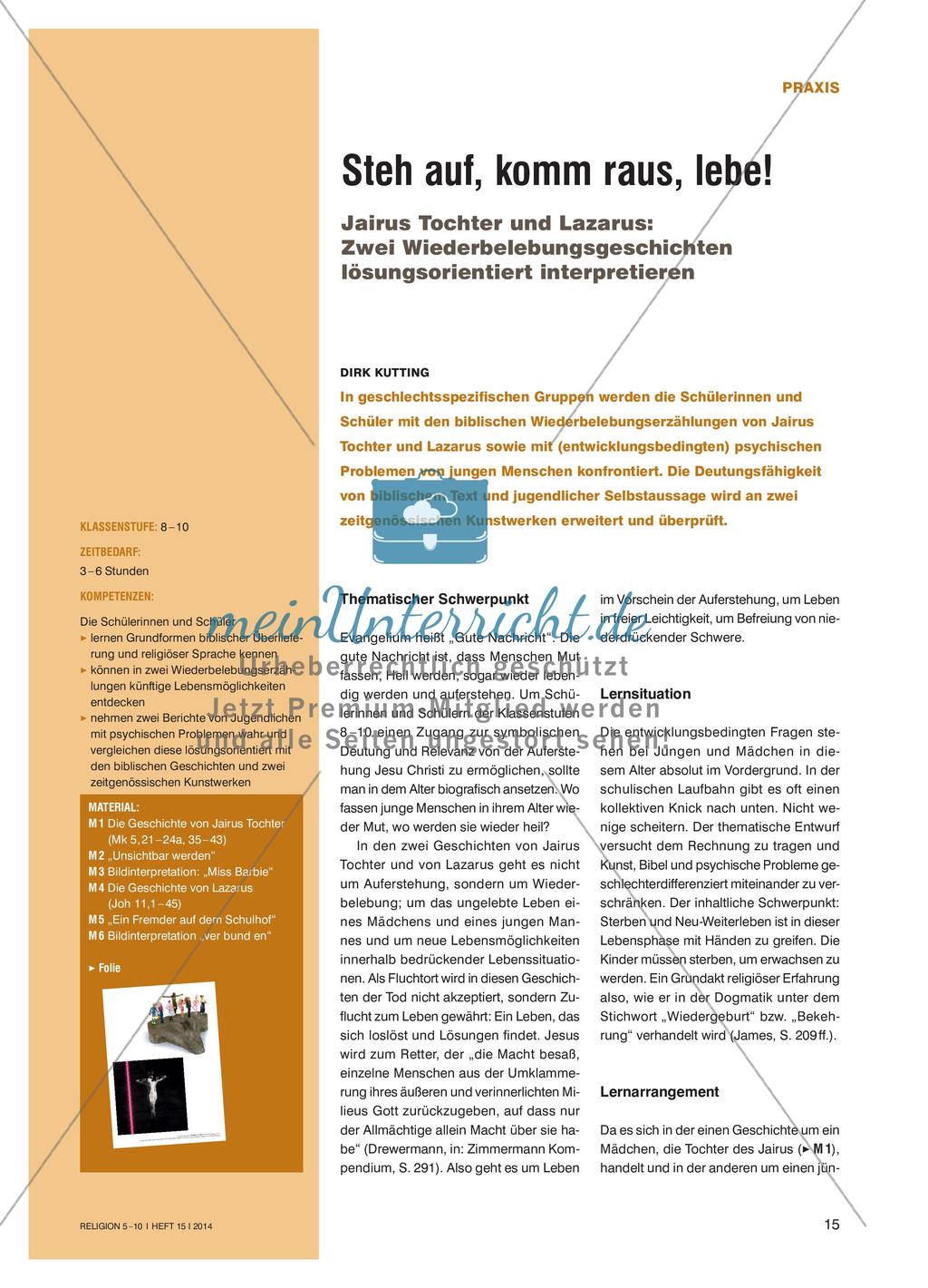 Biblische Wiederbelebungsgeschichten Preview 1