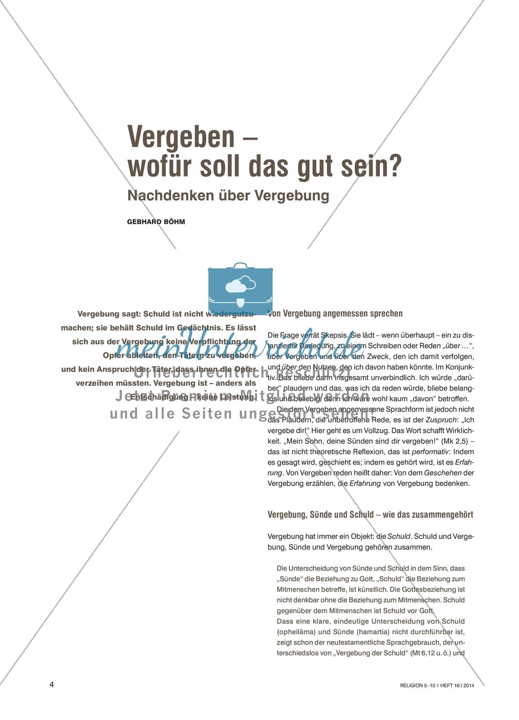 Vergebung: Denkanstöße Preview 1