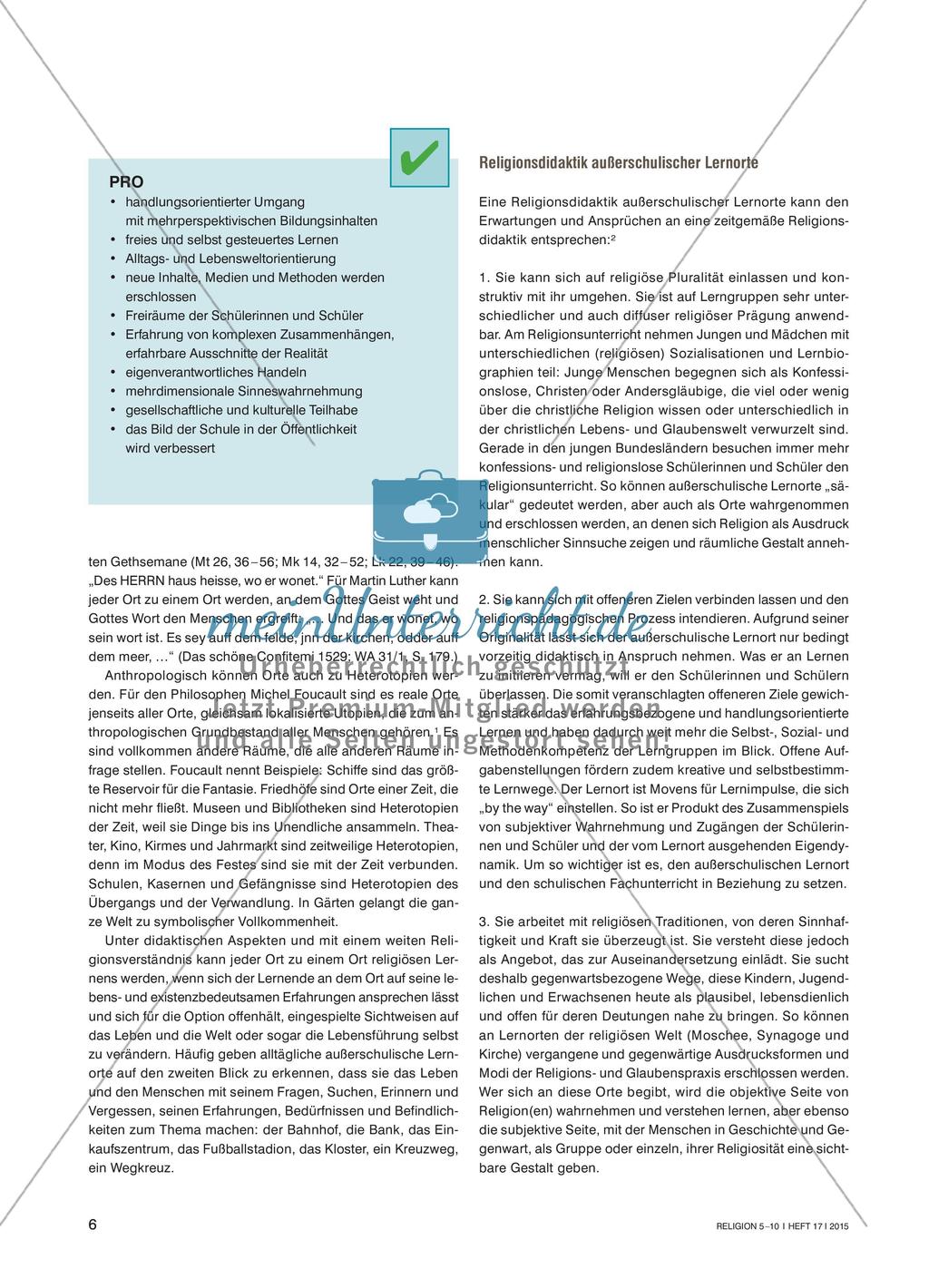 Außerschulische Lernorte im Religionsunterricht Preview 3