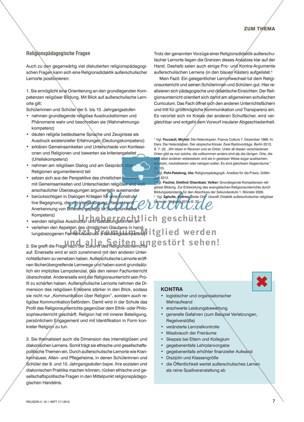 Außerschulische Lernorte im Religionsunterricht Preview 4