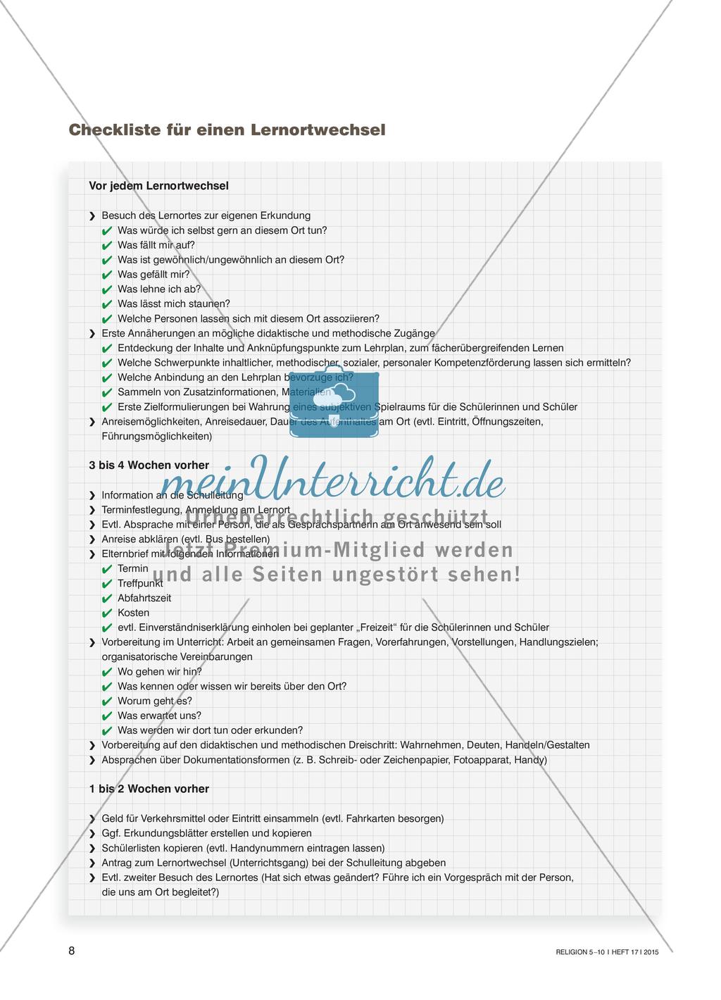 Außerschulische Lernorte im Religionsunterricht Preview 5