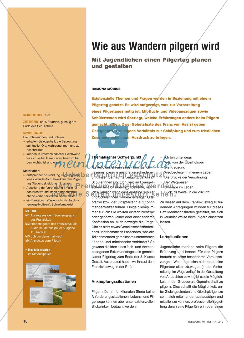 Planung eines Pilgertags Preview 1