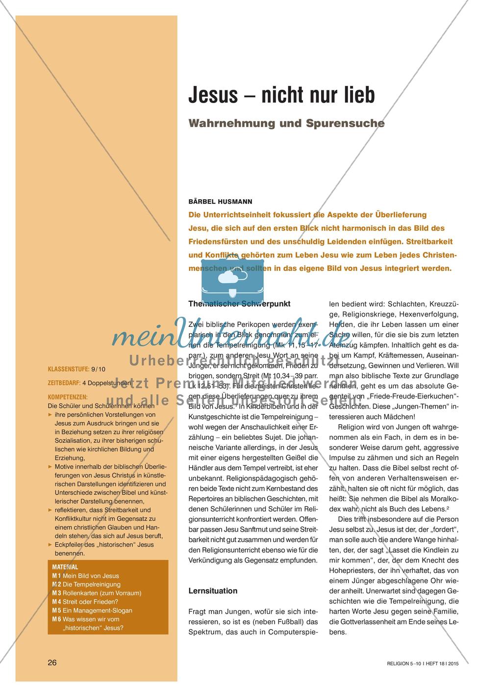 Jesus: Streitbarkeit und Konflikte Preview 1