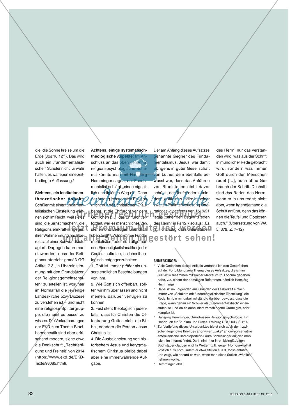 Fundamentalismus im Religionsunterricht Preview 3