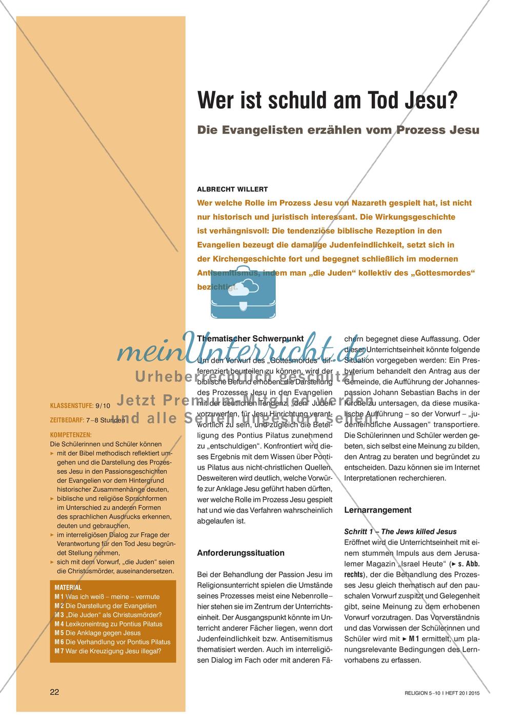 Die Passionsgeschichte in den Evangelien Preview 1