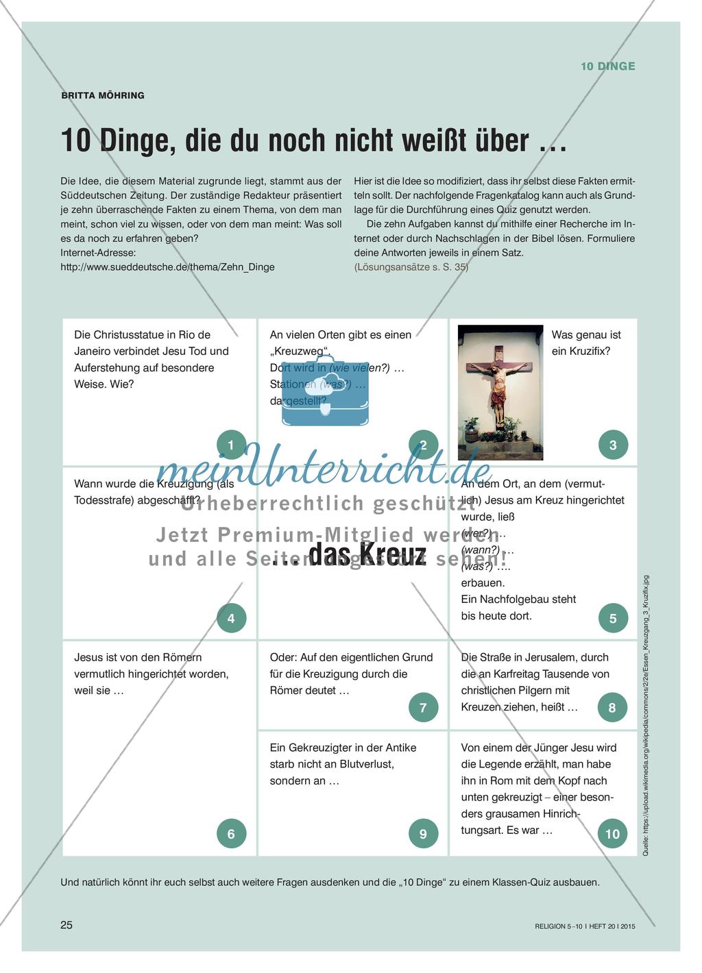 Das Kreuz: Quiz Preview 1