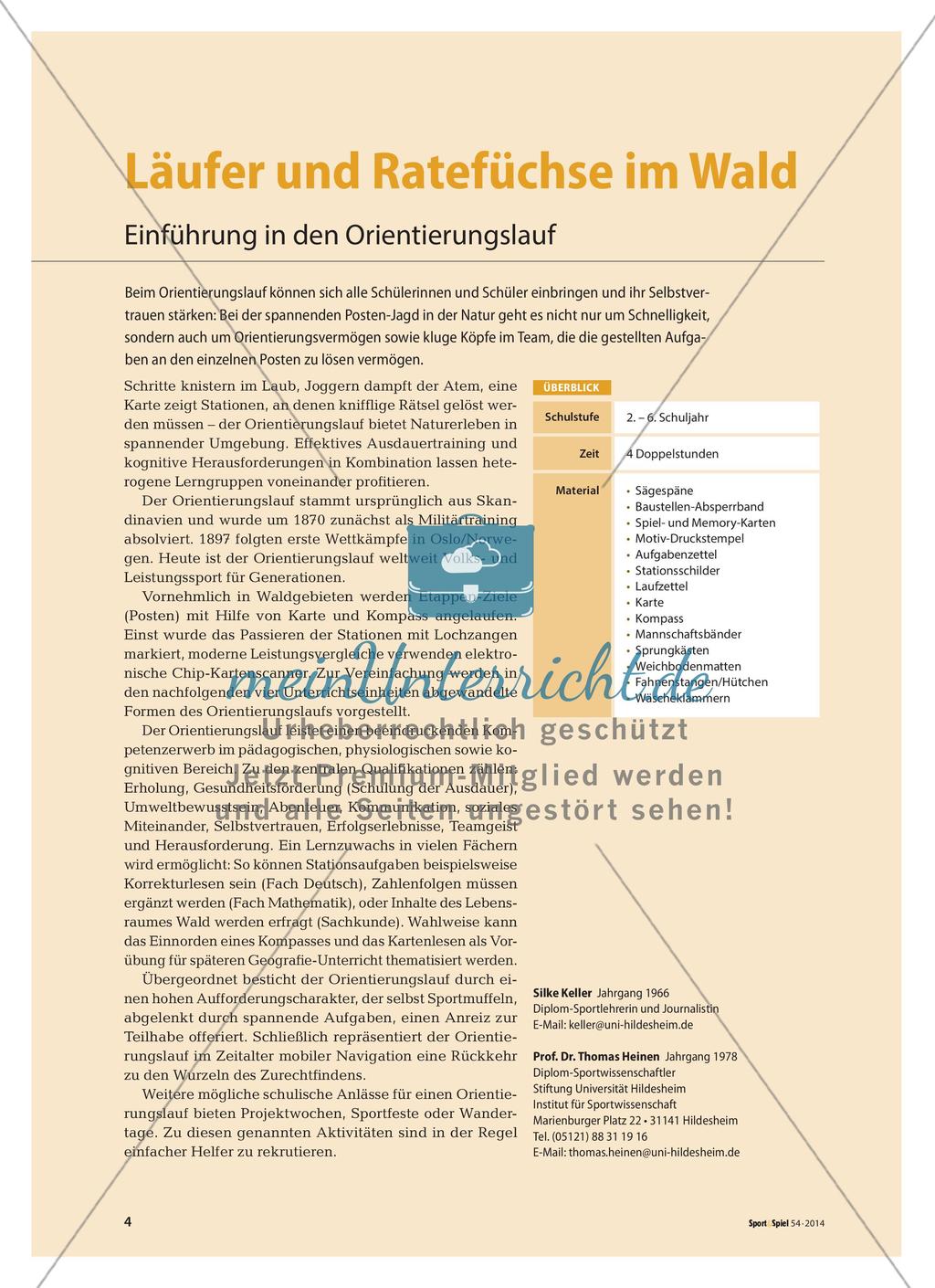 Läufer und Ratefüchse im Wald - Einführung in den Orientierungslauf Preview 1
