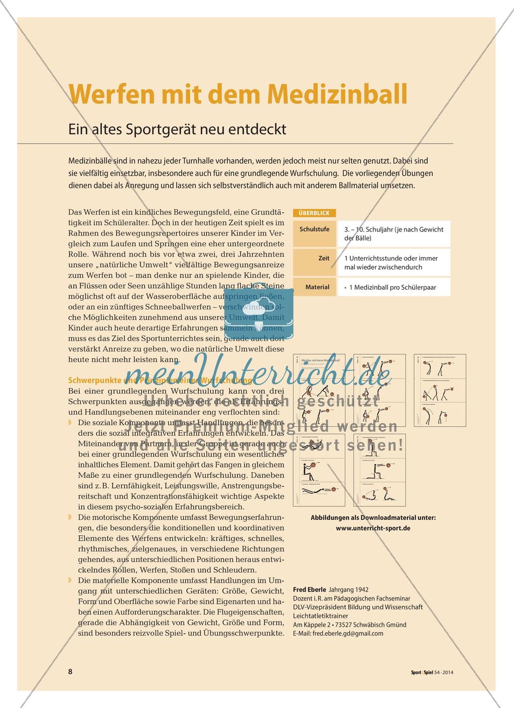 Werfen mit dem Medizinball - Ein altes Sportgerät neu entdeckt Preview 1