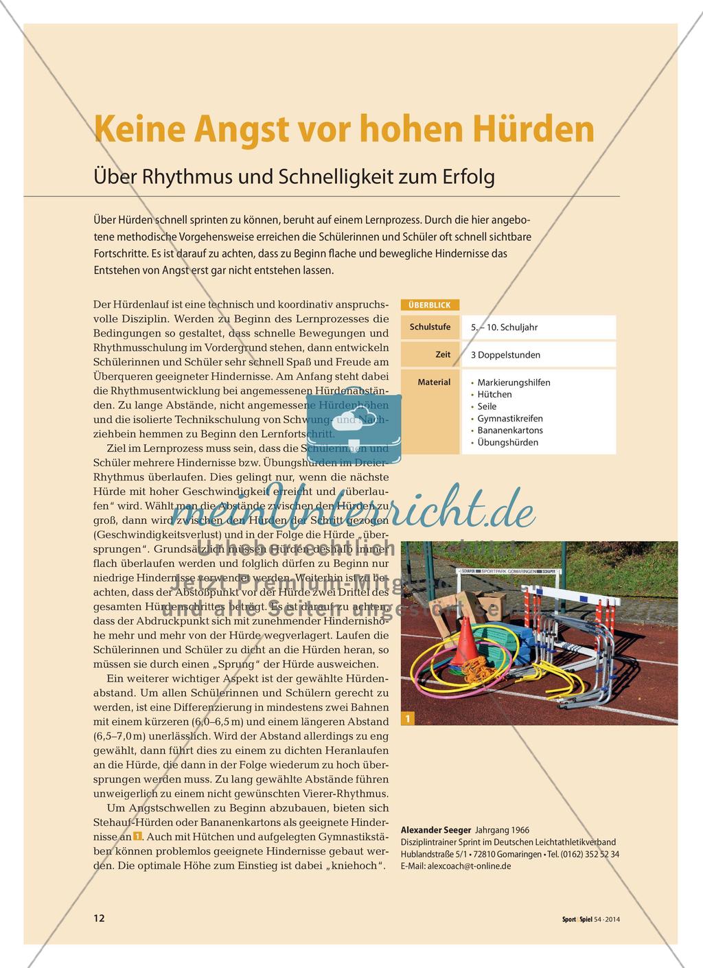 Keine Angst vor hohen Hürden - Über Rhythmus und Schnelligkeit zum Erfolg Preview 1