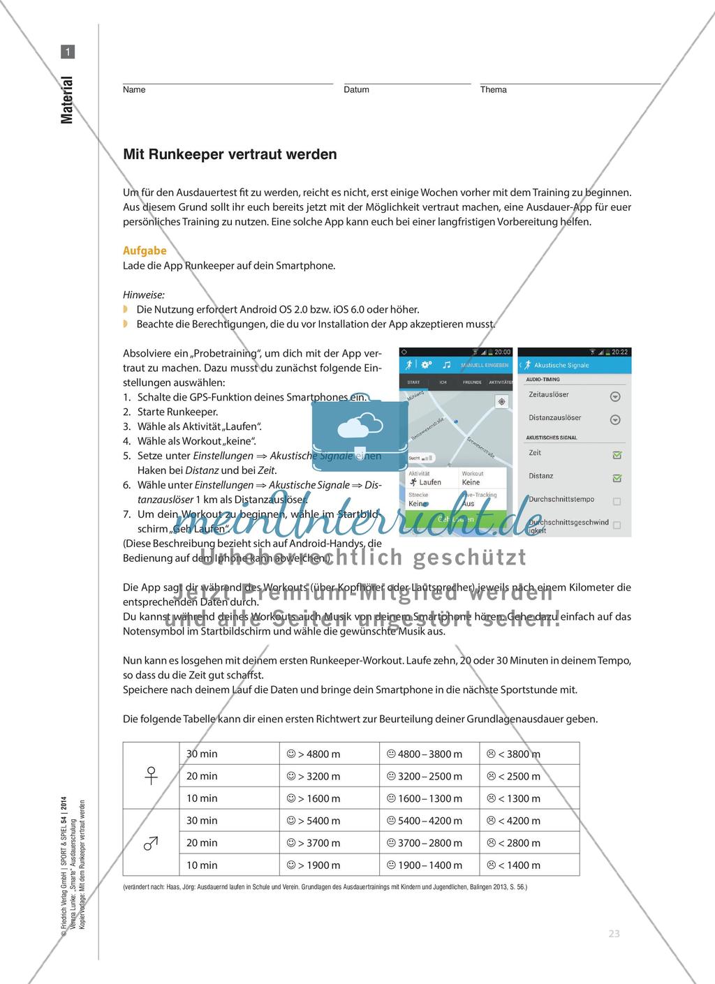 „Smarte“ Ausdauerschulung - Das Smartphone als Hilfsmittel im Sportunterricht Preview 6