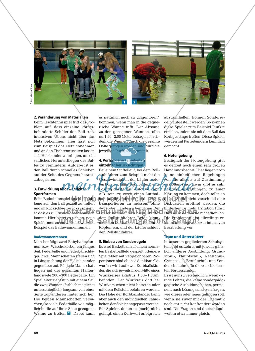 Inklusionssport auf den Weg gebracht - Sport in heterogenen Gruppen Preview 2