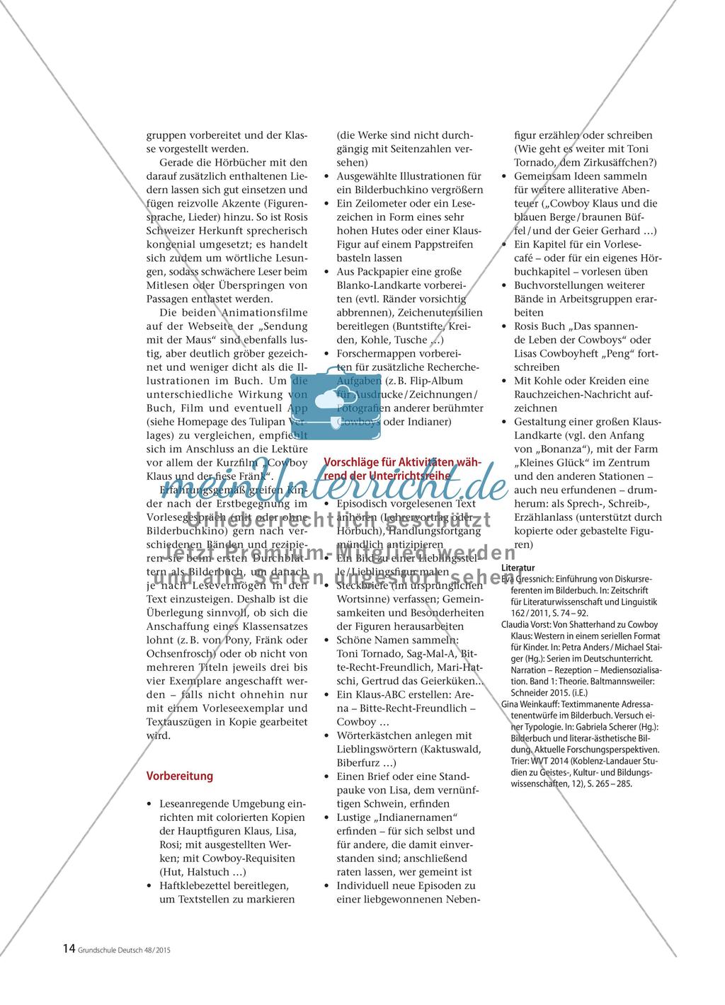 Zwischen Kaktuswald und Blauen Bergen - Literarisches Lernen mit einer Buchreihe für Leseanfänger Preview 3
