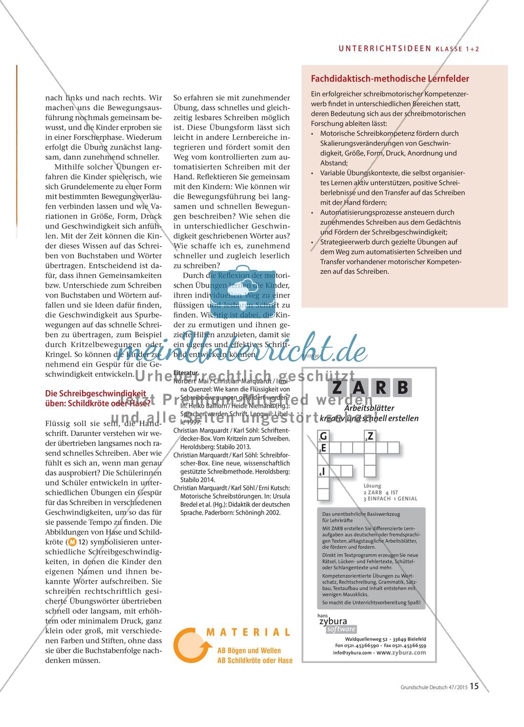 Schreibtraining in der Schule - Kinder üben das lockere, schnelle Schreiben Preview 3