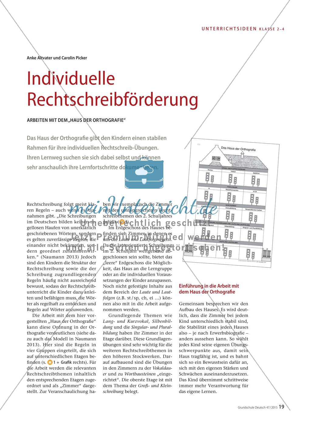 Individuelle Rechtschreibförderung - Arbeiten mit dem „Haus der Orthografie“ Preview 1