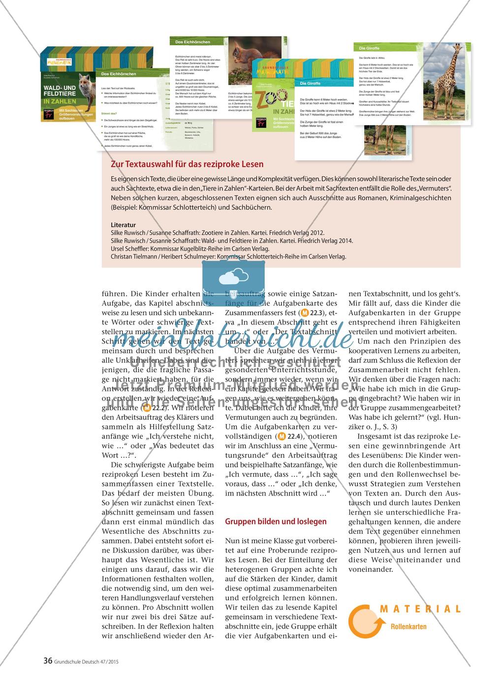 Das reziproke Lesen als Übungsform - Von Fragenstellern, Zusammenfassern, Klärern und Vermutern Preview 3