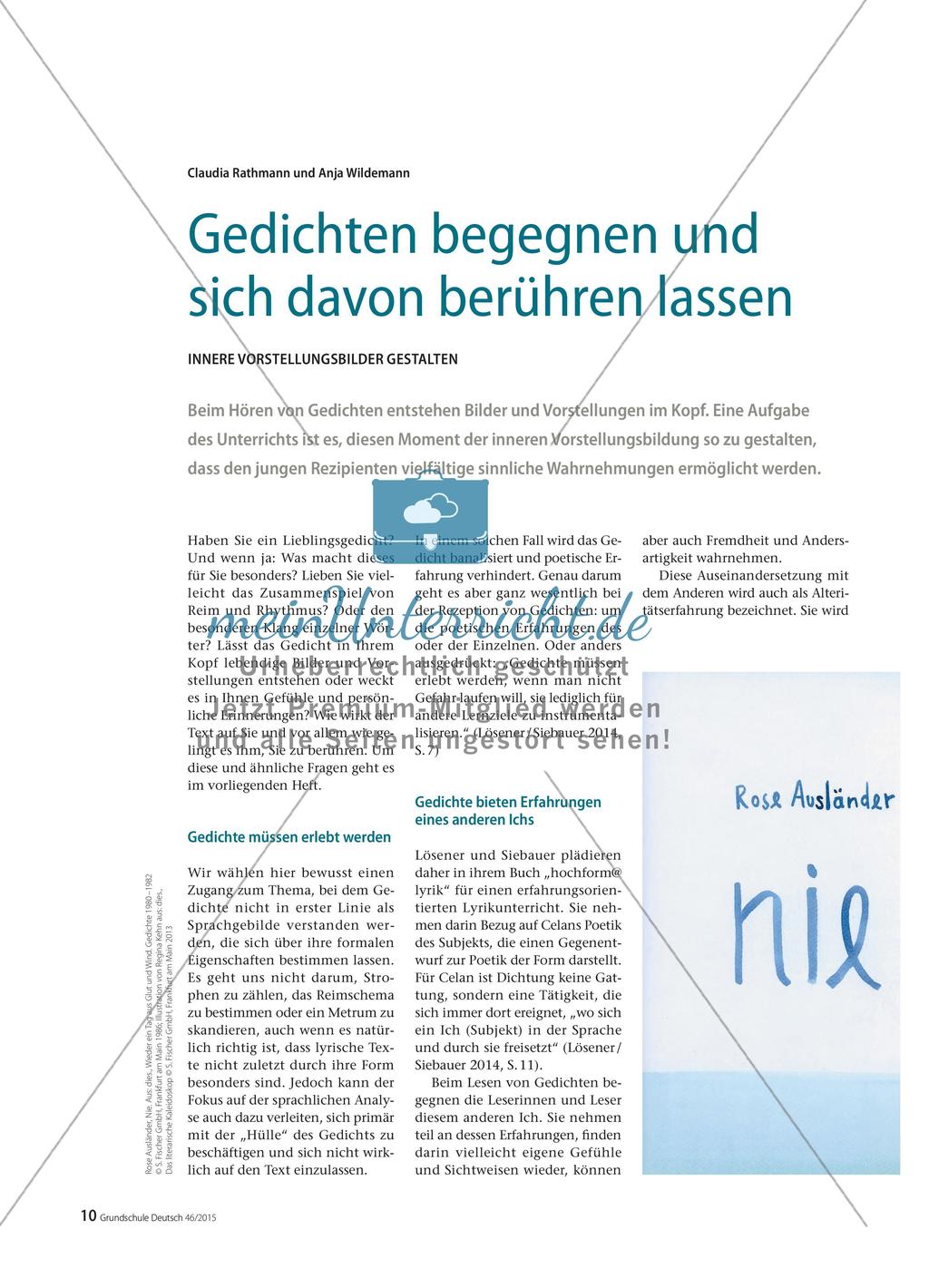 Gedichten begegnen und sich davon berühren lassen - Innere Vorstellungsbilder gestalten Preview 1