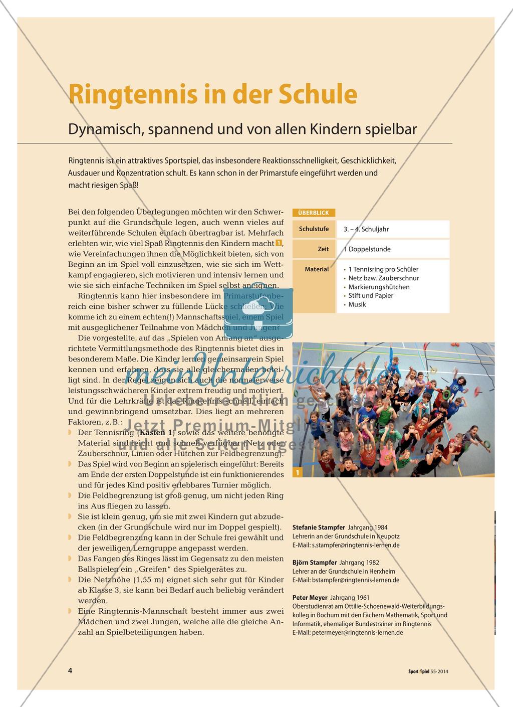 Ringtennis in der Schule - Dynamisch, spannend und von allen Kindern spielbar Preview 1
