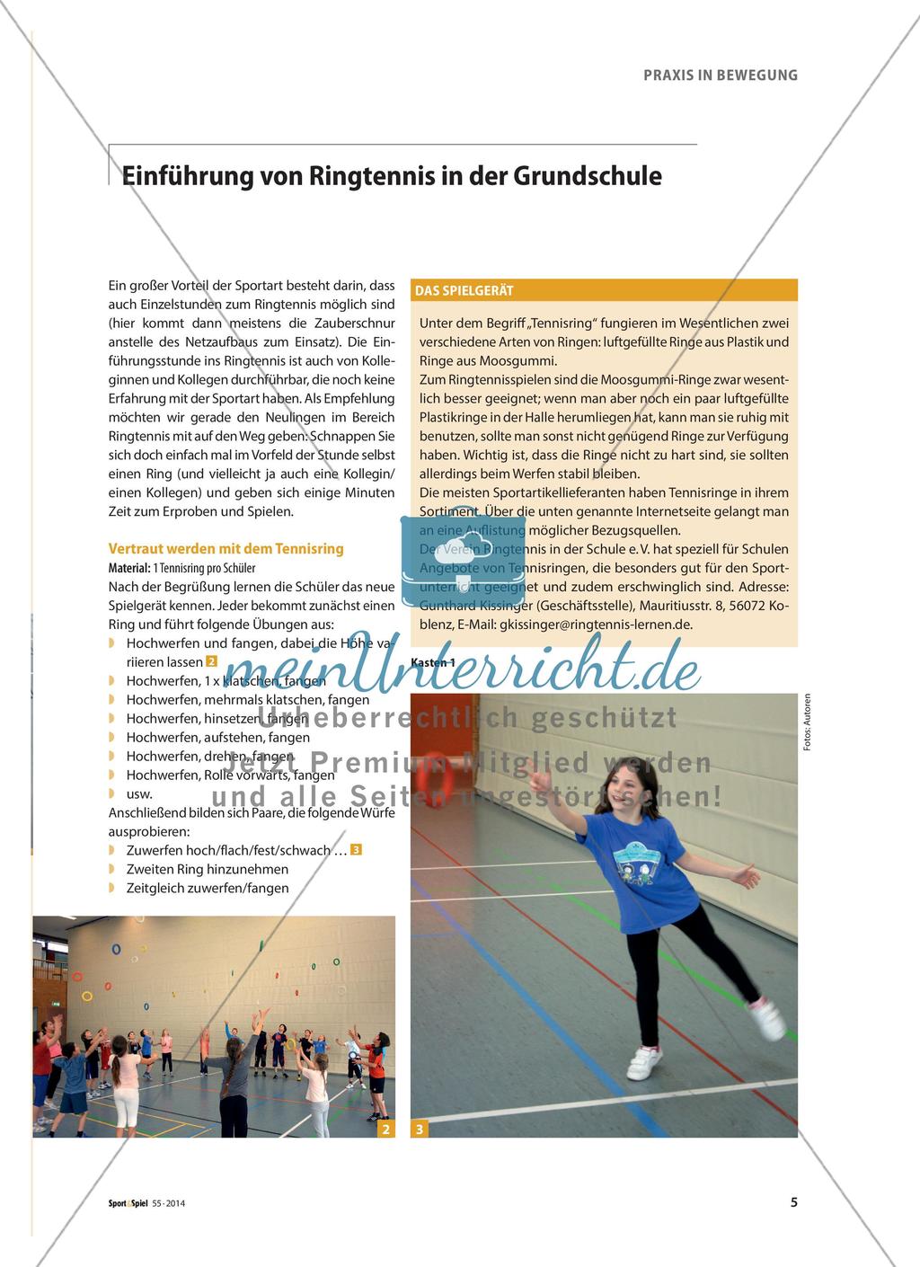 Ringtennis in der Schule - Dynamisch, spannend und von allen Kindern spielbar Preview 2