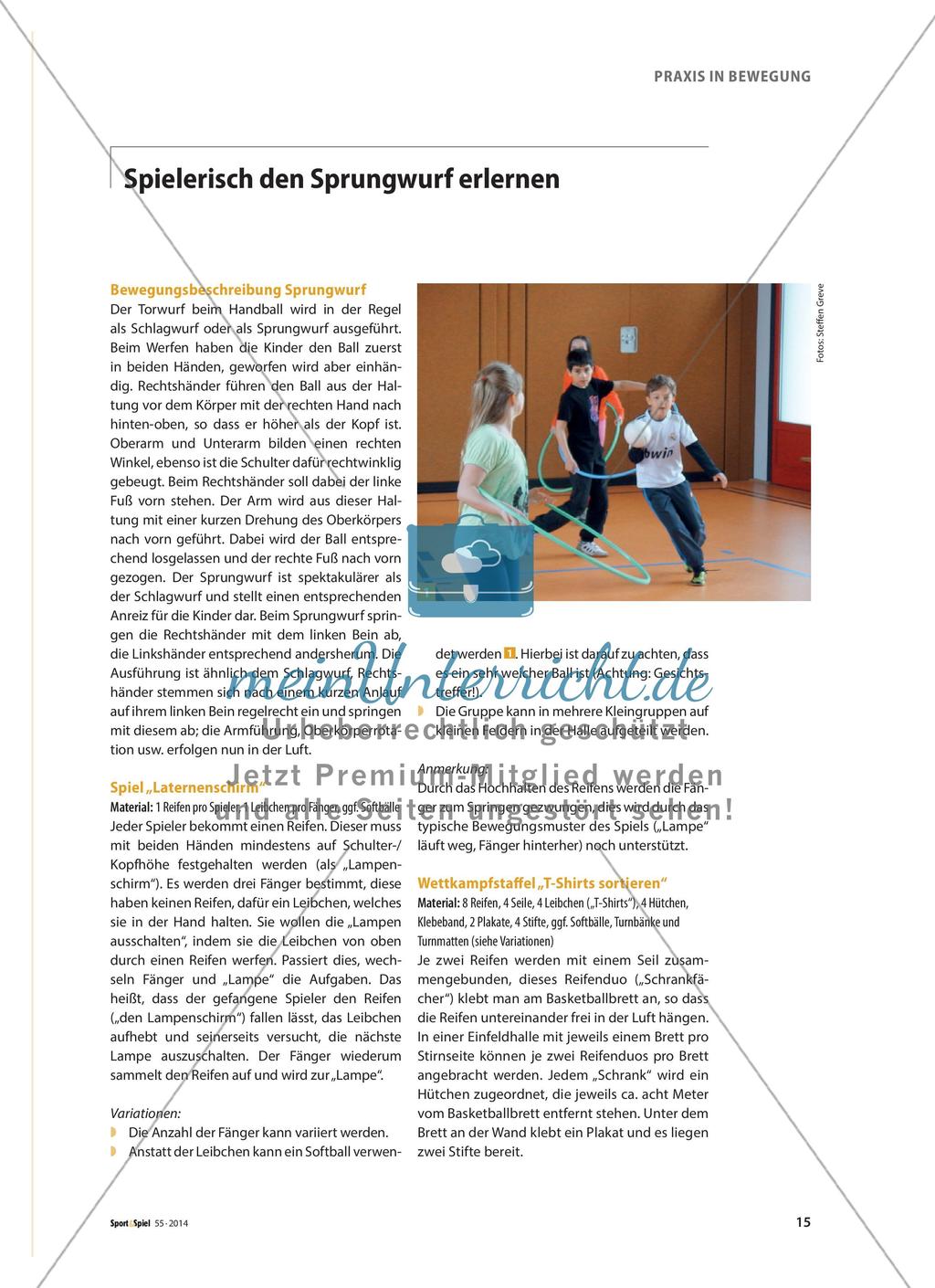 „Ich kann das wie Pascal Hens!“ - Elemente von Sportspielen in Kleinen Spielen erlernen Preview 2