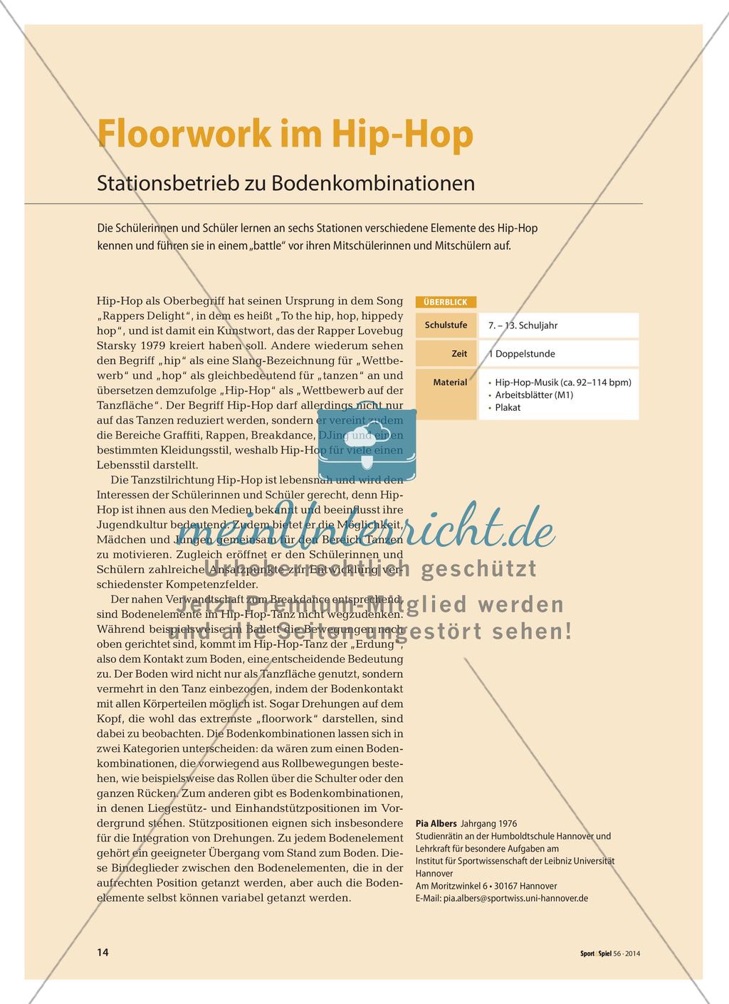 Floorwork im Hip-Hop - Stationsbetrieb zu Bodenkombinationen Preview 1
