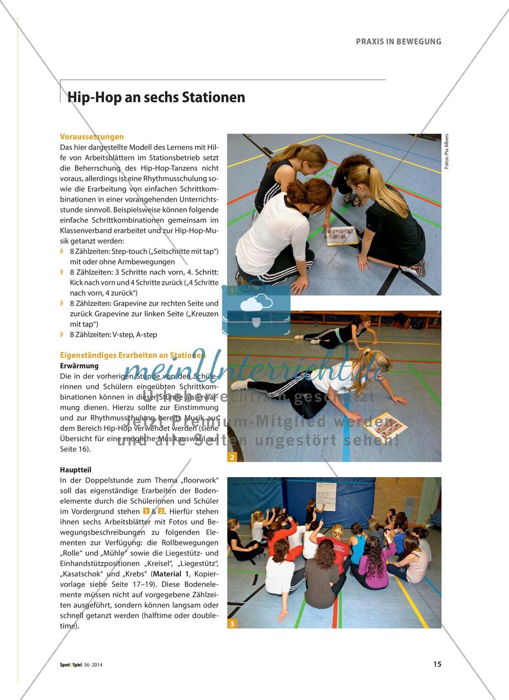 Floorwork im Hip-Hop - Stationsbetrieb zu Bodenkombinationen Preview 2
