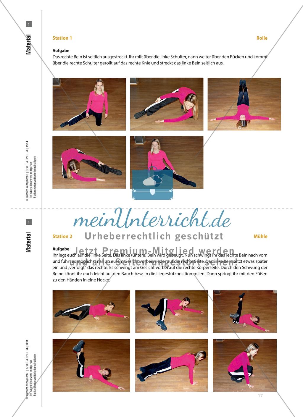 Floorwork im Hip-Hop - Stationsbetrieb zu Bodenkombinationen Preview 4